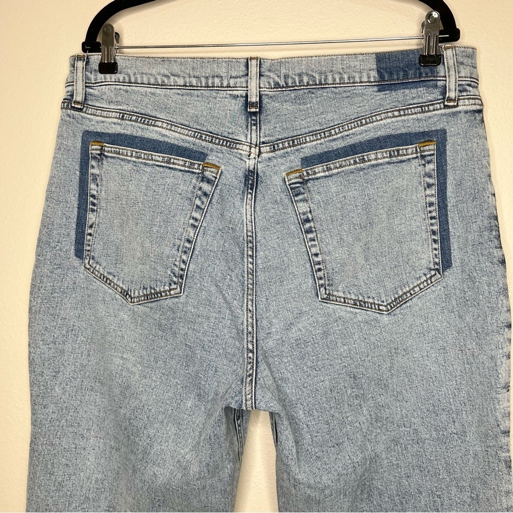 Abercrombie & Fitch The Ankle Straight Ultra High Rise Jeans Knee Patch 33 16s - Picture 12 of 16
